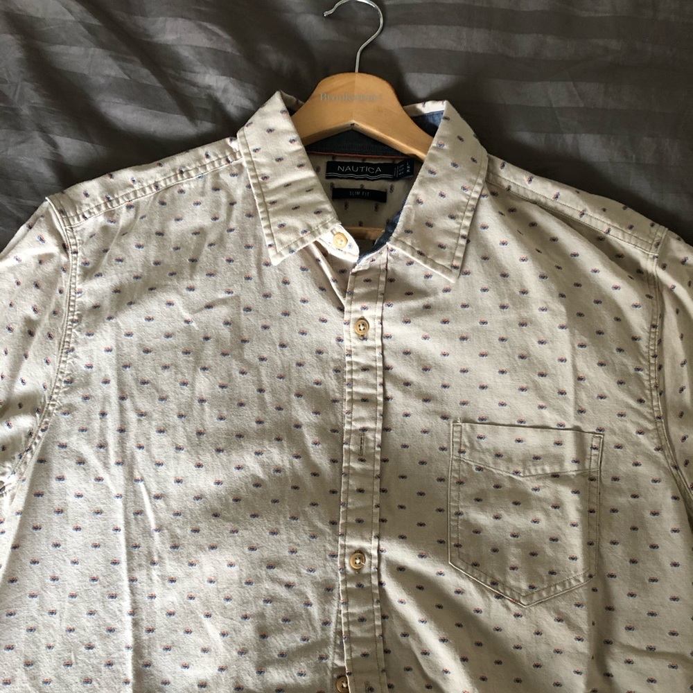 Nautica - Men’s Slim-Fit Short-Sleeve Button Down